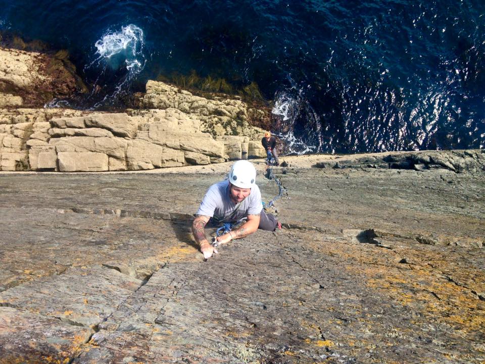 Sea Cliff Climbing skills course in Pembrokeshire