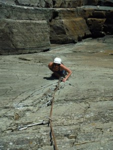 Beth seconding at Caerfai