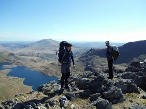 On top of Lliwedd on an ML training expedition 