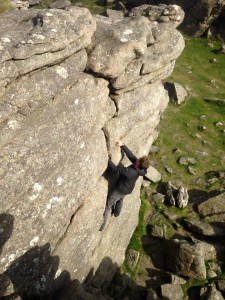 Climbing at Hound Tor