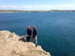 Abseiling at St David's Head