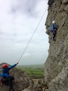 Climbing with GRIP at Wolfs Rocks, Pembrokeshire