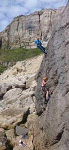 Coaching leading on the sharp end whilst sport climbing