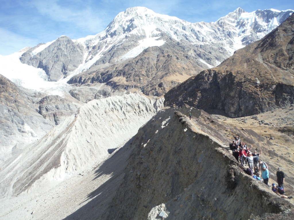 The team at "Point Zero" on the Pindari Valley Trek.