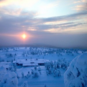 The winters sun over Ruka