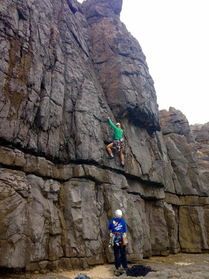 Leading at Newton Head on an SPA assessment in Pembrokeshire