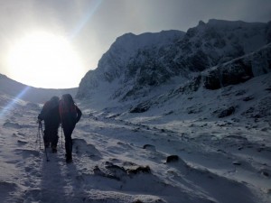 Heading up to the Ben, for a days Ice Climbing on our MIC Training.