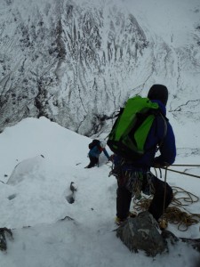 Short Roping on our MIC Training on Stob Ban.