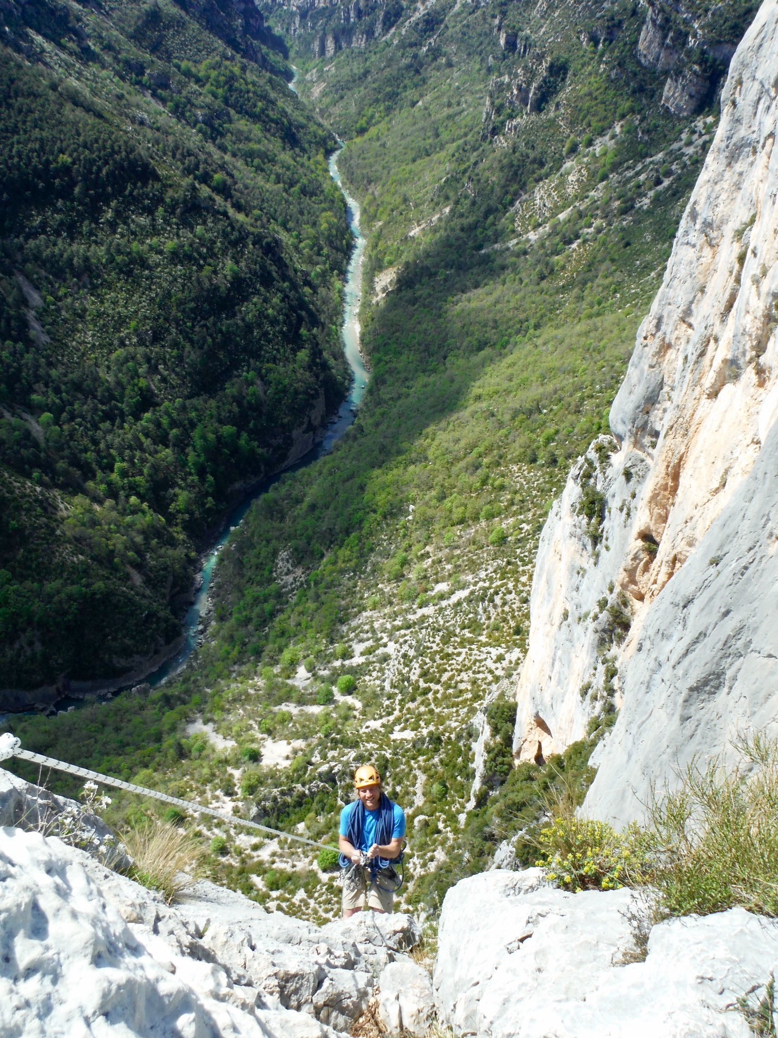Abseil access into the Verdon Gorge
