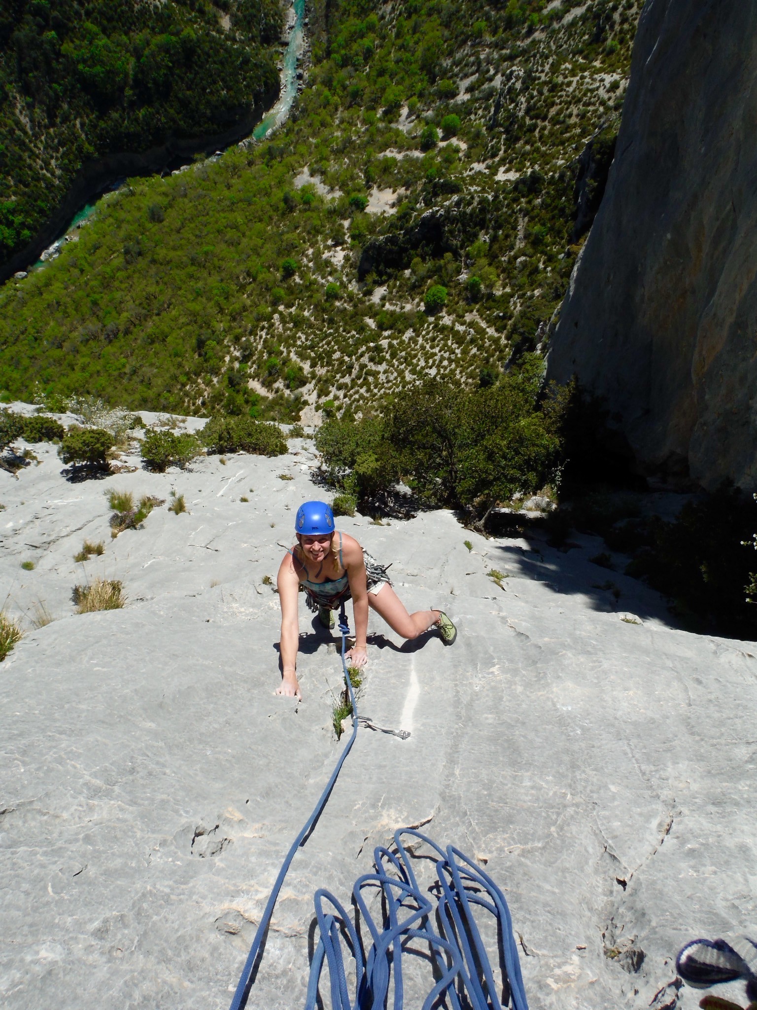 Climbing in the Verdon Gorge