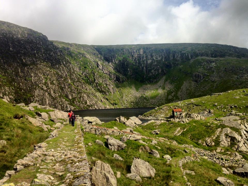 Walking down from Dulyn bothy on the Gold DofE expedition