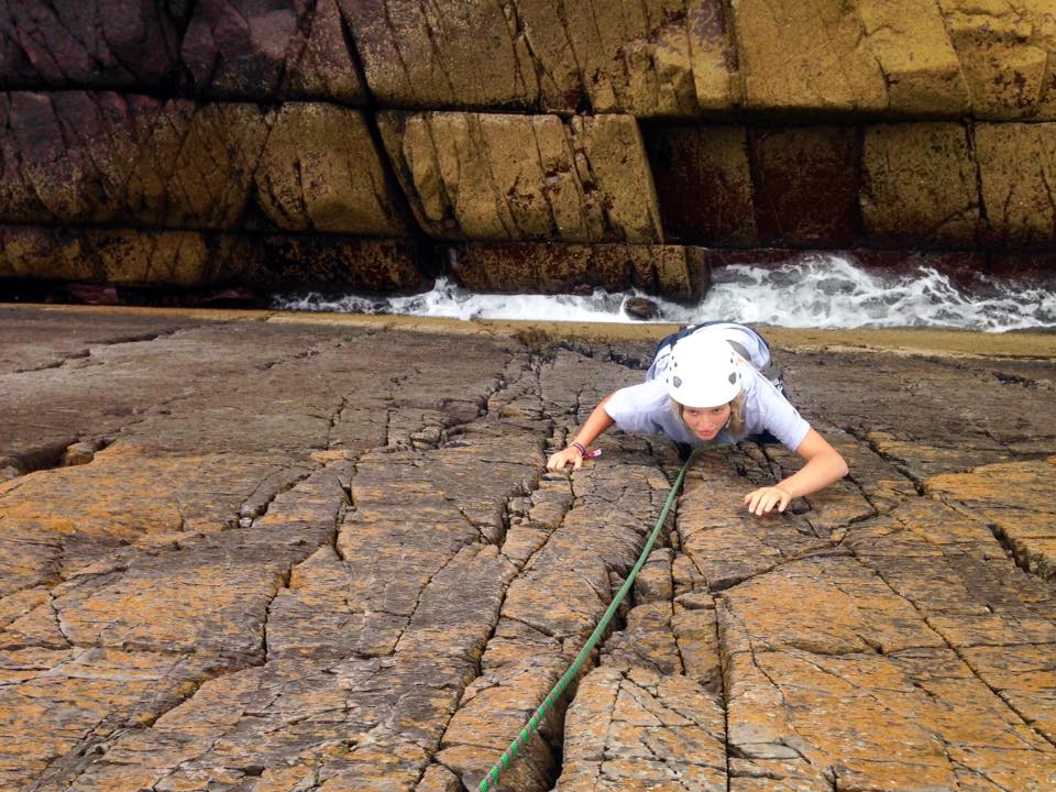 Rockclimbing at Porth Clais