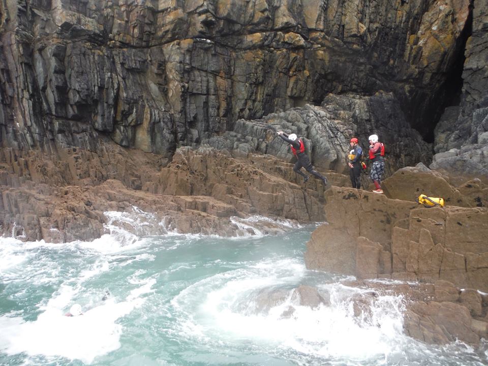 Coasteering in Pembrokeshire..