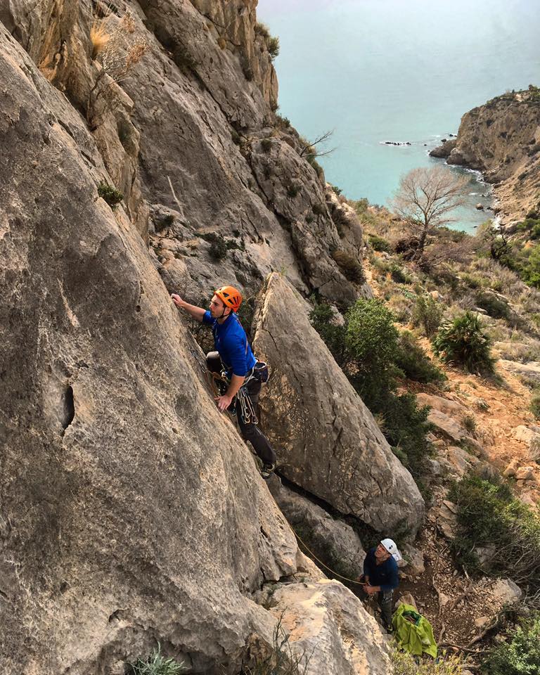 Sport Climbing in Costa Blanca, lovely spot by the sea at Toix..