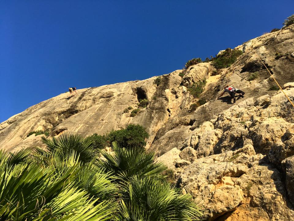 Warm, sunny - perfect climbing in Mallorca.