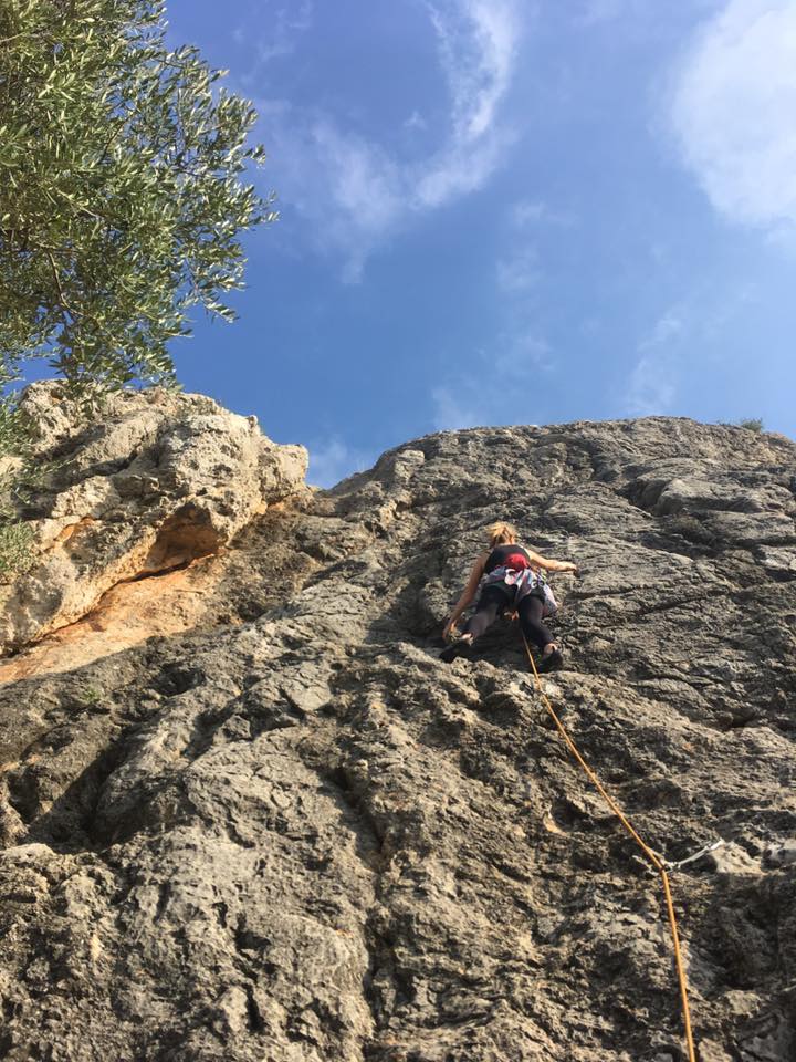Steep, perfect limestone in Mallorca