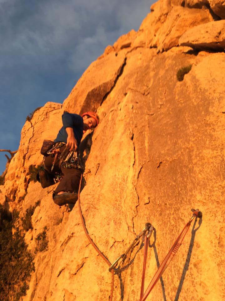 Lead Climbing in Costa Blanca, on this weeks Trad Climbing Course