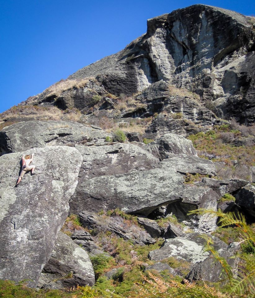 Solo Climbing in Wanaka - not too high and not too hard, but is it all worth it?! Thanks Kirsten Dale Photography for the photo..