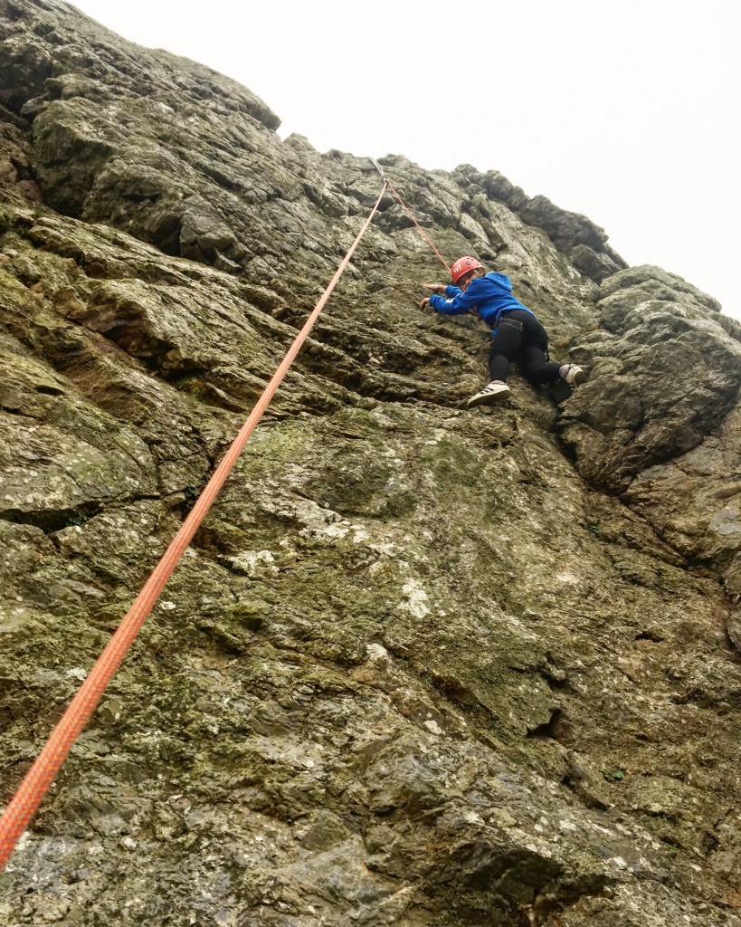Climbing at Wolfs Rocks, Pembrokeshire, for TYF..