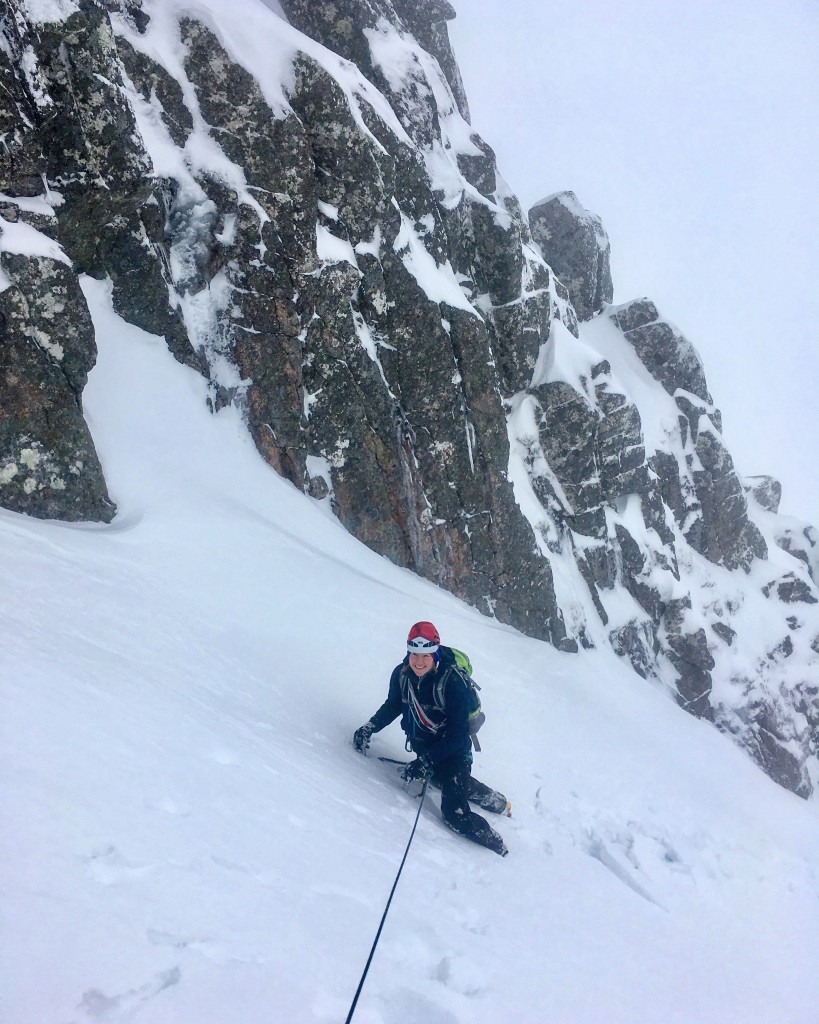 A testing day winter Climbing on the West Face of Aonach Mor