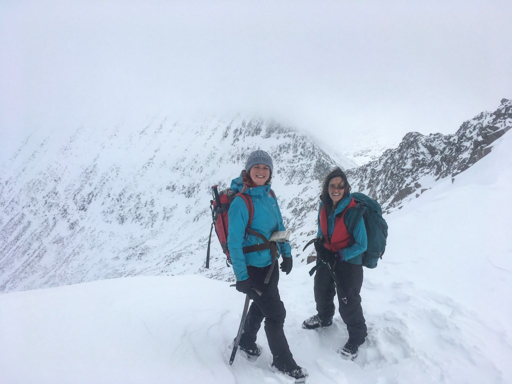 The team after the CMD arête during the Scottish Winter Skills Course