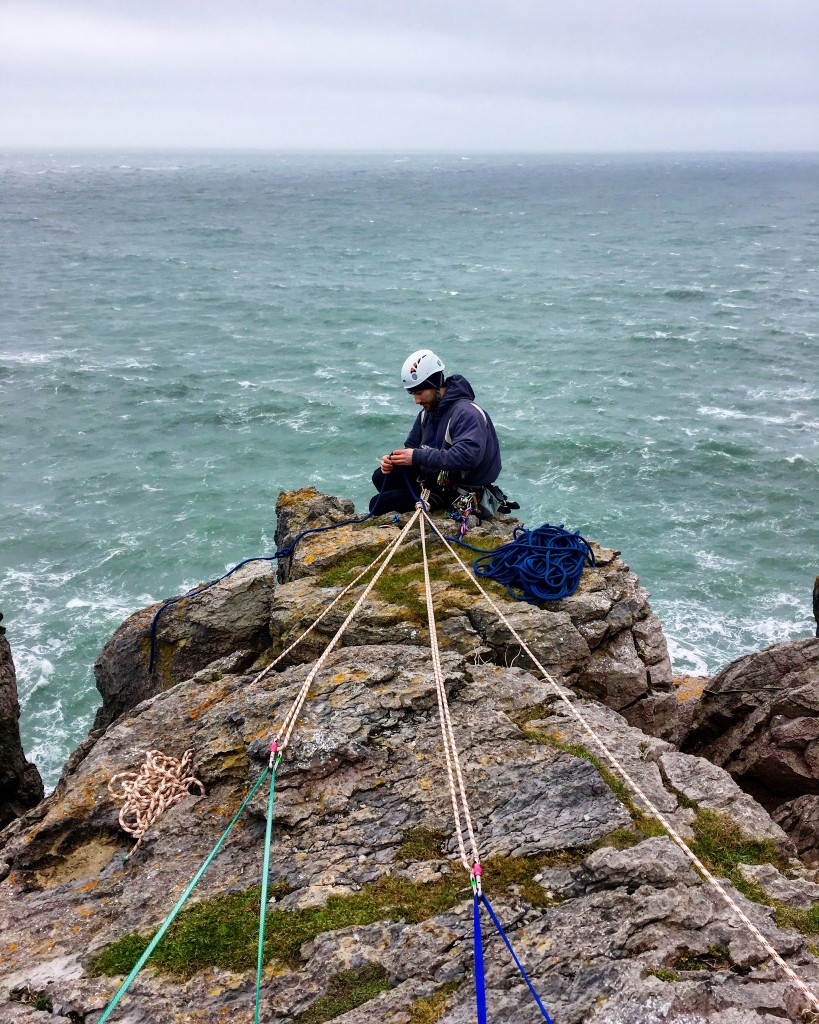 Top rope set up at Newton Head during the SPA assessment this weekend