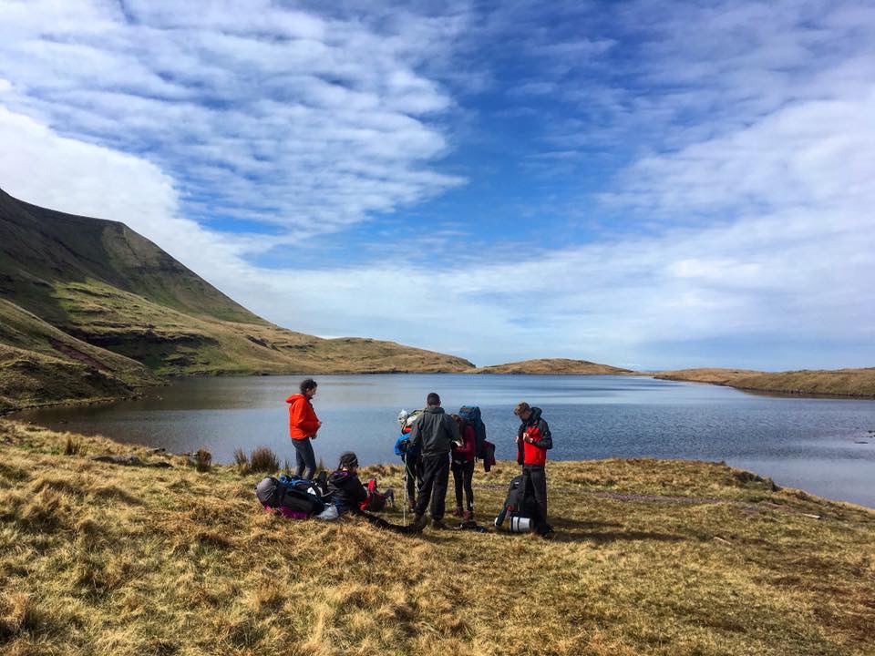 Gold DofE training, Brecon Beacons, walking and climbing