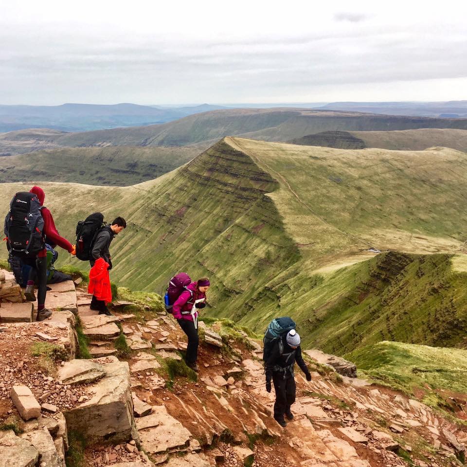 Descending Pen Y Fan, Gold DofE training, Brecon Beacons