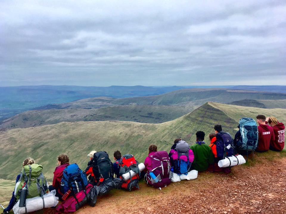Taking in the view on Pen y Fan during the Gold DofE training expedition...
