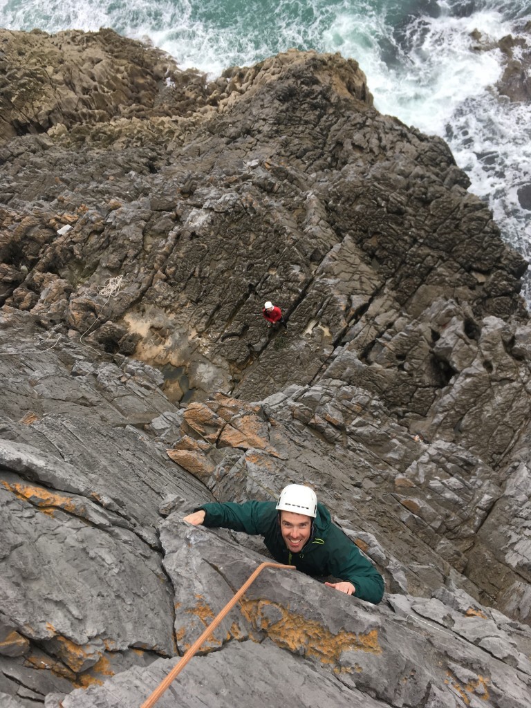 Climbing at Saddle Head in Pembrokeshire this Easter