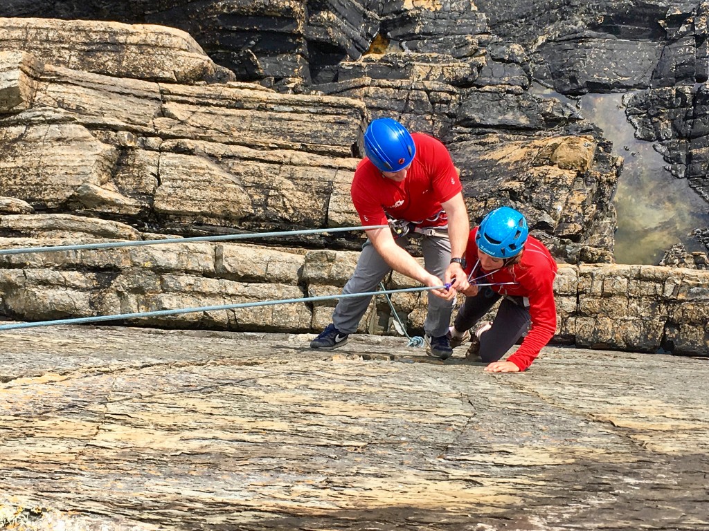 Dragon Activity Guides practising their rescues on a Technical Advice day I was running for them in Pembrokeshire