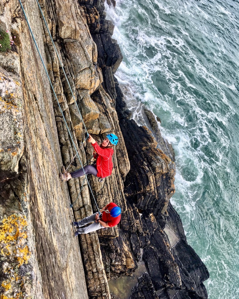 Dragon Activity Guides practising their rescues on a Technical Advice day I was running for them in Pembrokeshire