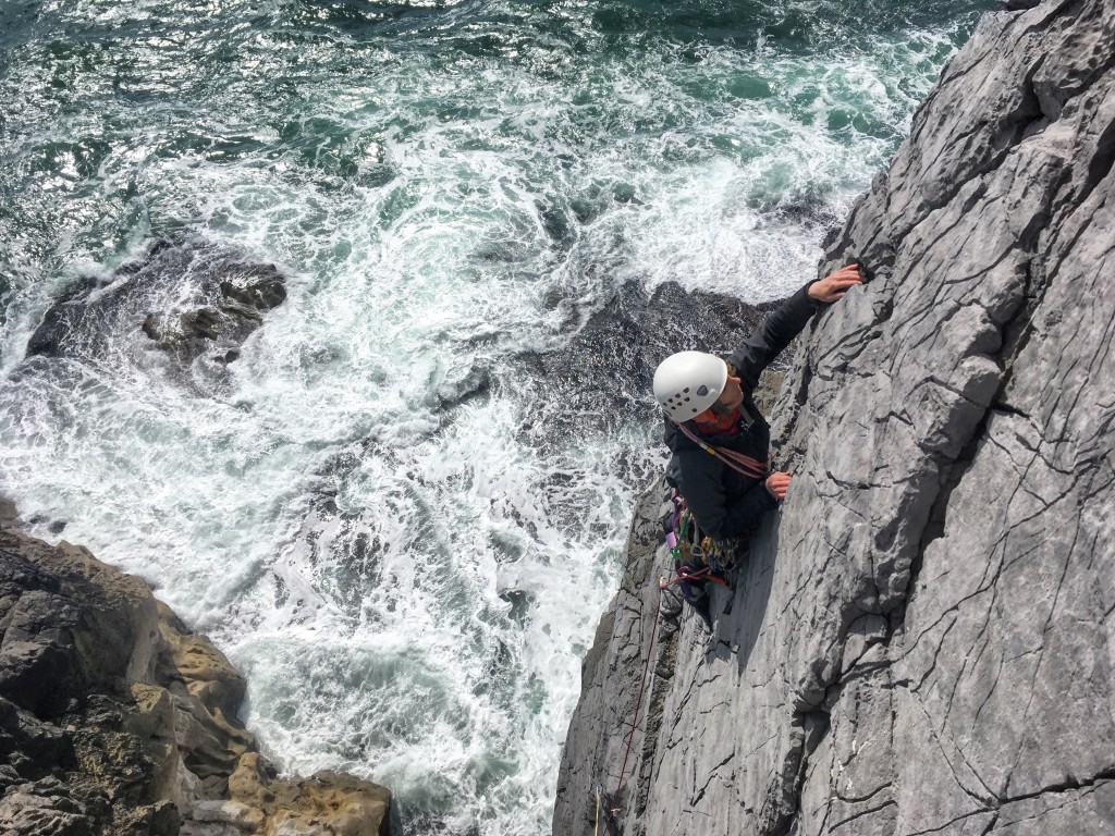 Hazel leading Sea Mist, a classic HS at Saddle Head.