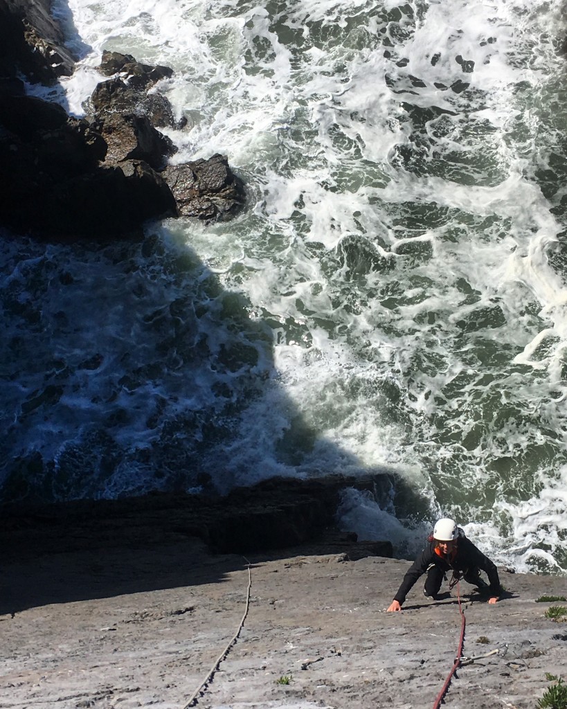 Pembrokeshire Rock Climbing at it's finest, the Bow Shaped Slab...