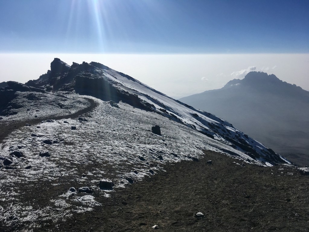 Nearly at the summit of Kilimanjaro