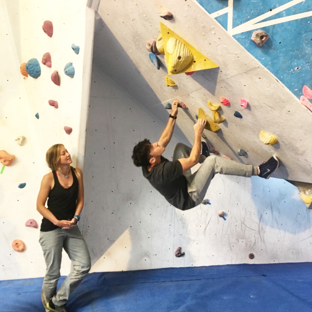 The Llangorse Climbing Wall on a rainy day September day in the Brecon Beacons...