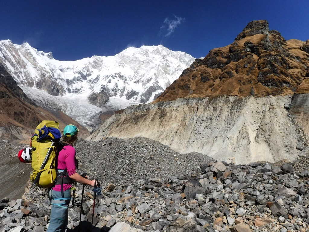 The jumbled mess of the south Annapurna glacier