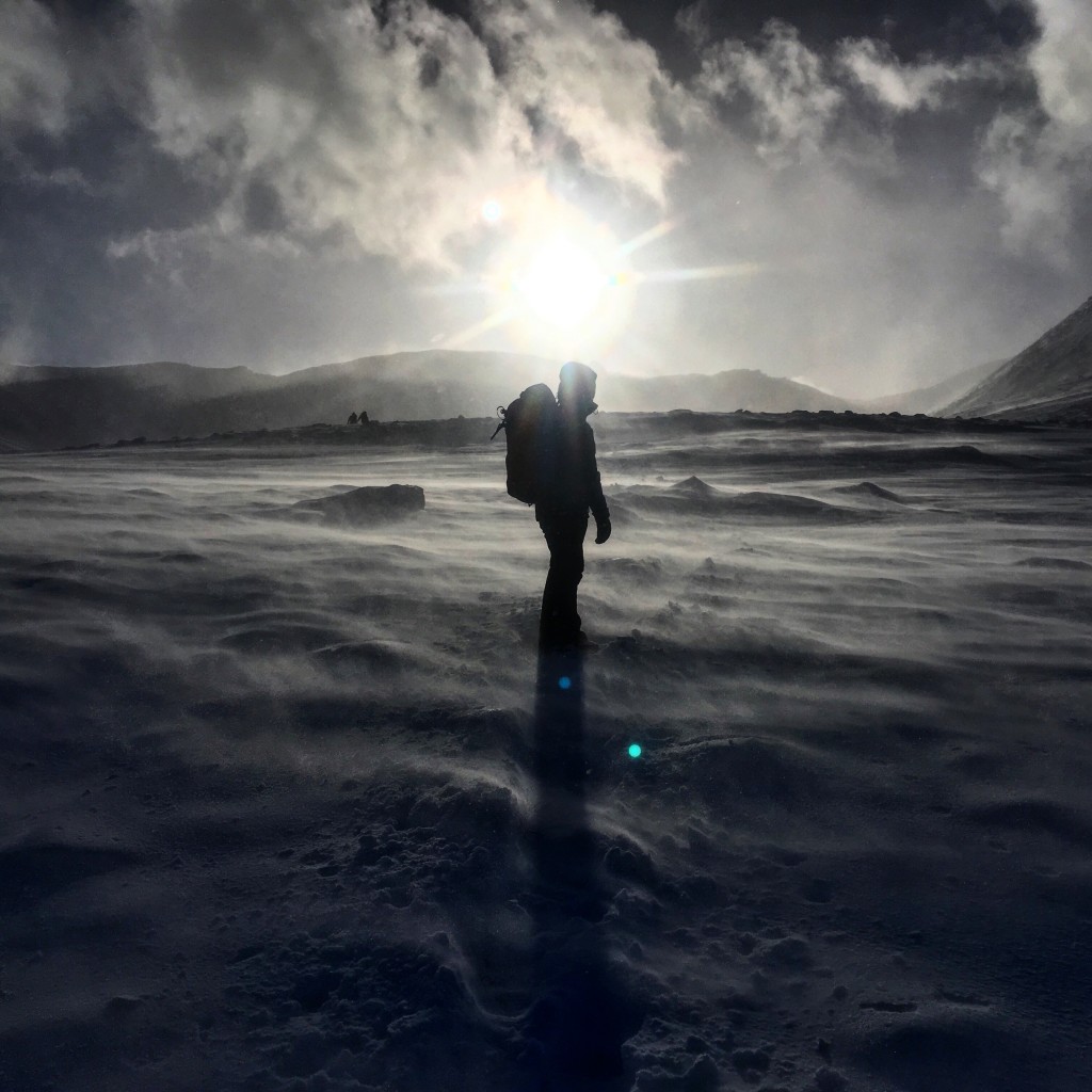 Don’t let the sun fool you - the weather was terrible! Julian in Coire an t Scneachda...