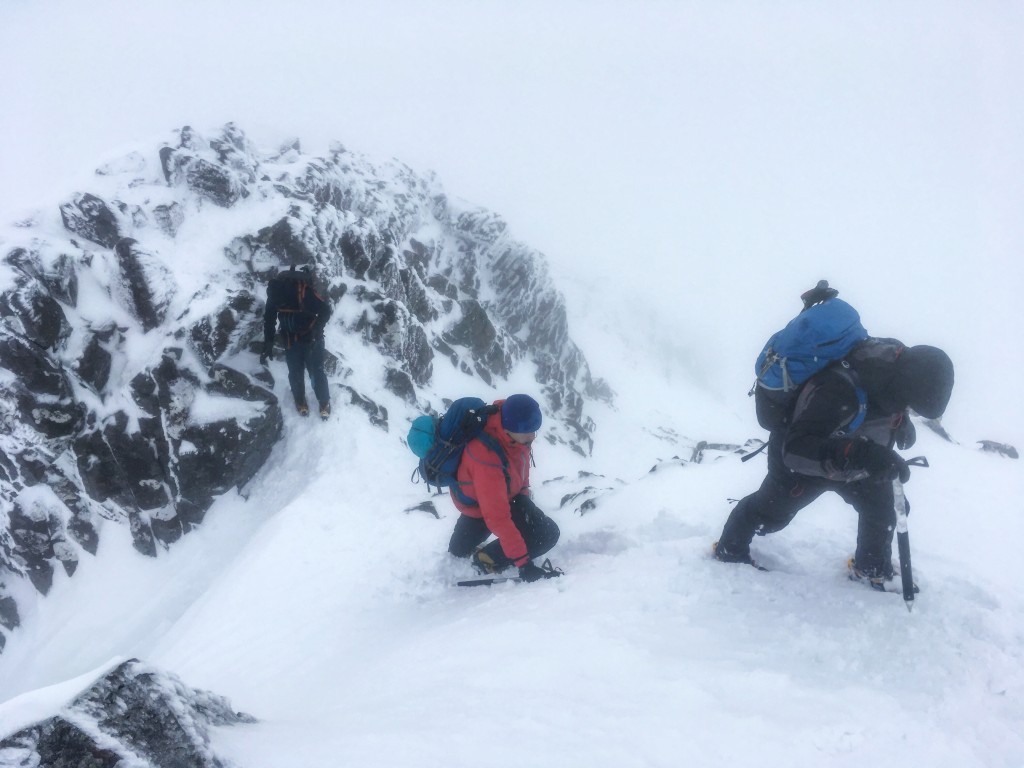 On the east ridge of Stob Coire Nan Lochan, a great Scottish Winter day!