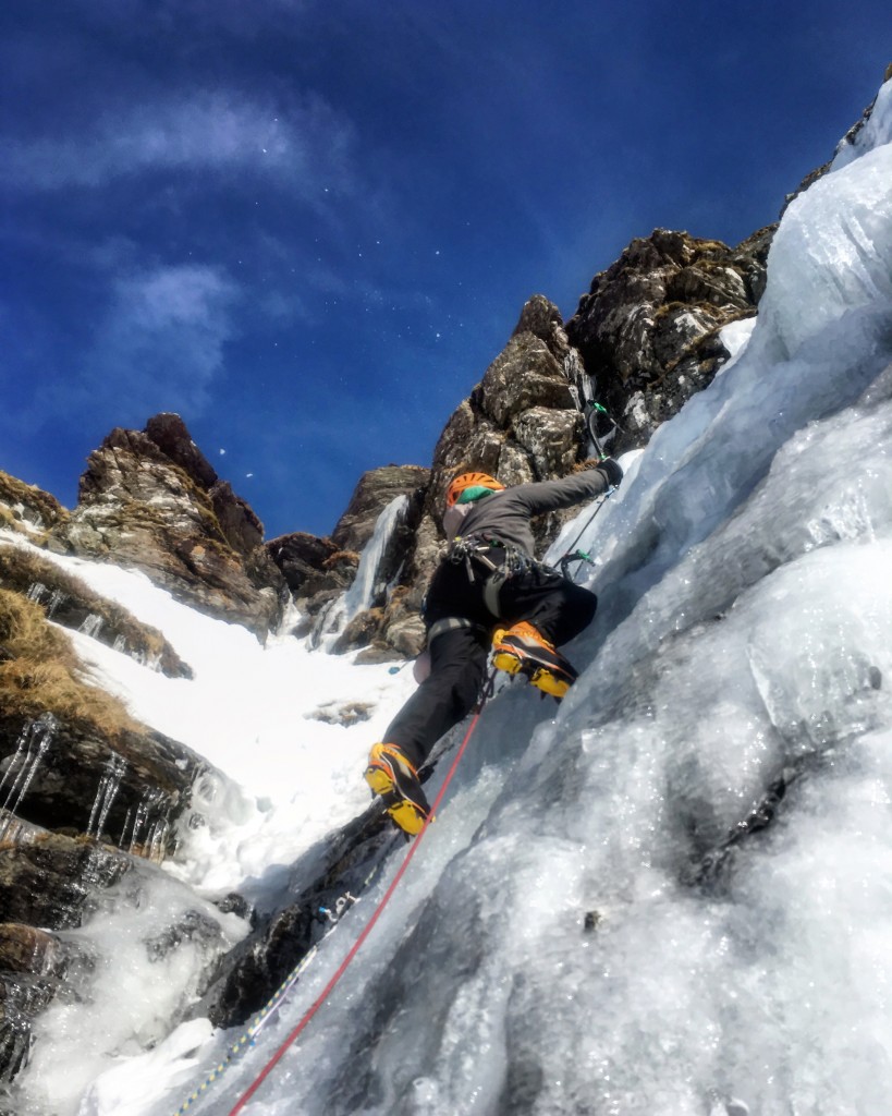 Ben winter climbing on Beinn Dothaidh.