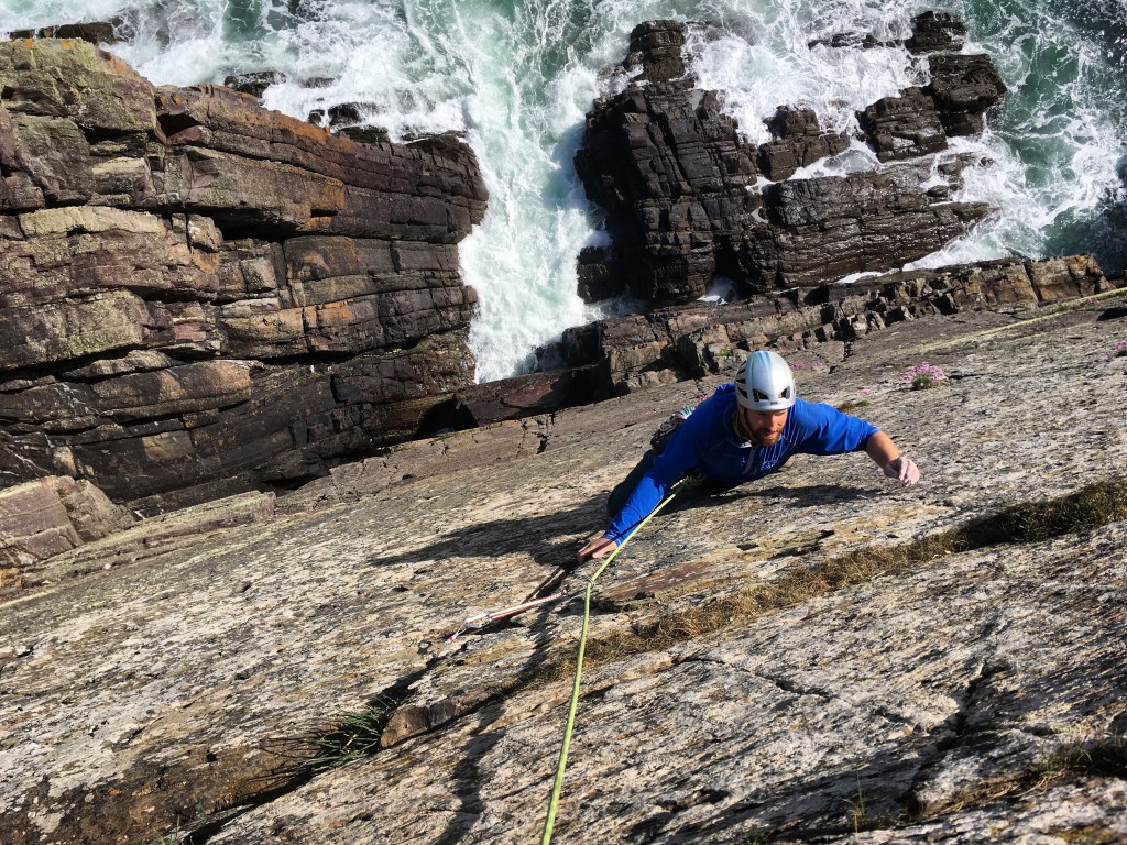 Alun seconding me up Ethos at Barcud