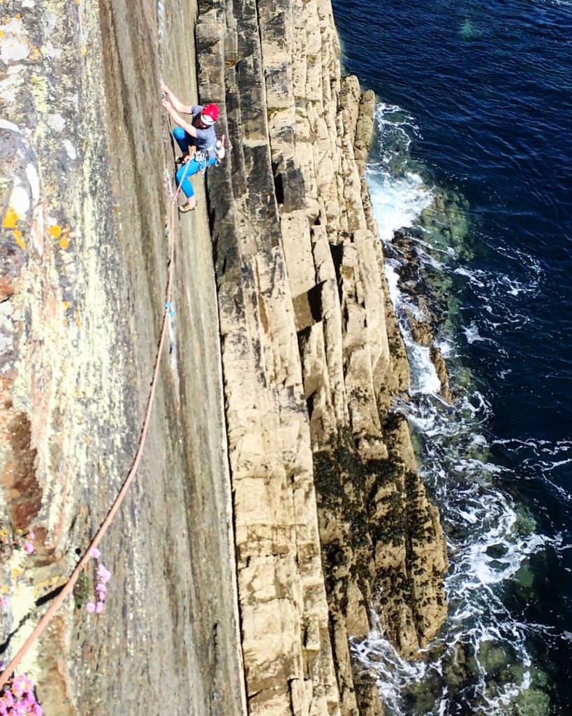 Christine seconding The Great Valerio at Barcud, lovely Bank Holiday weather in Pembrokeshire!