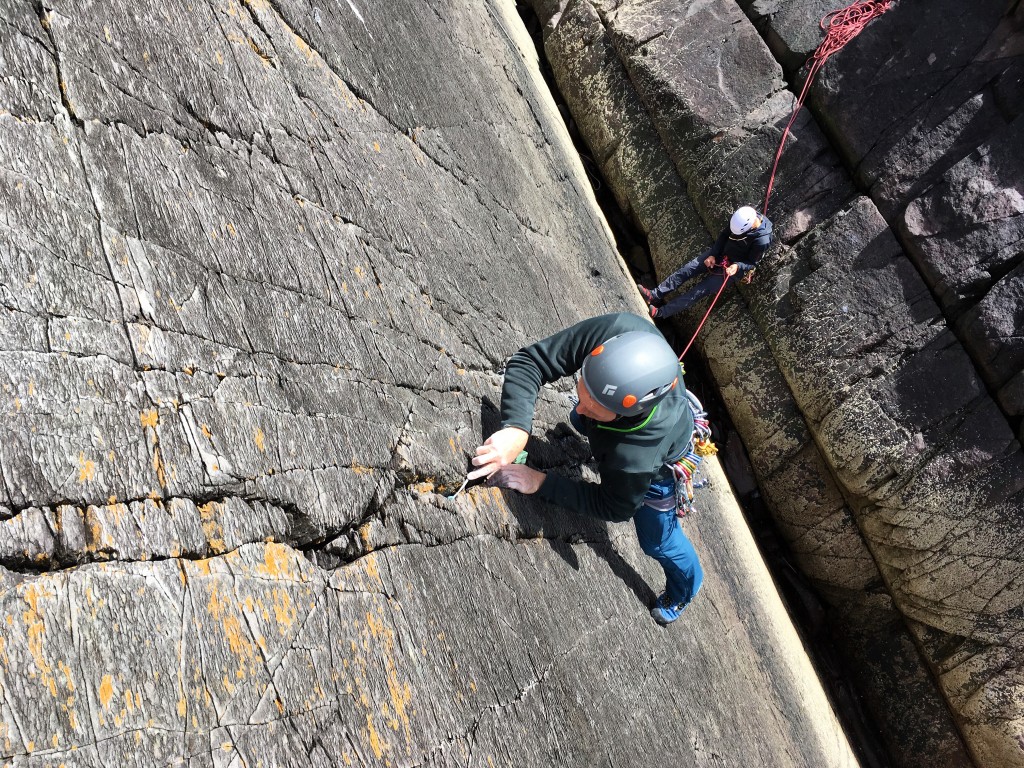 Lead climbing course in Pembrokeshire with Chris and Stan..