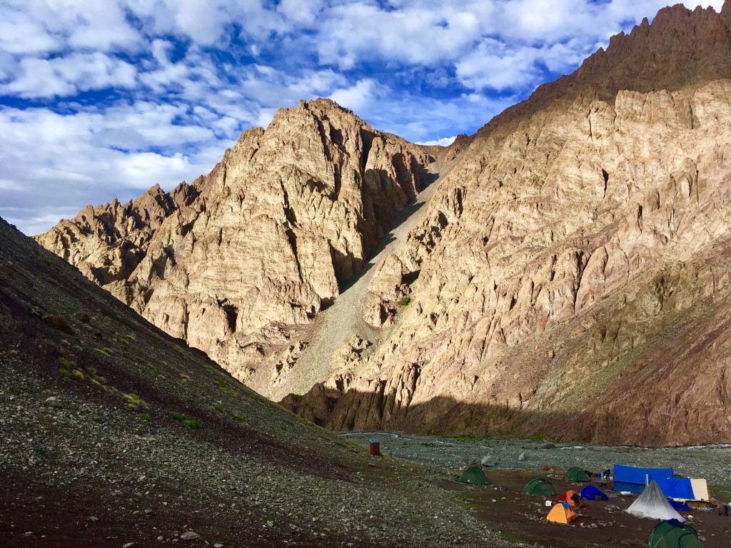 Camping on the approach to Stok Kangri