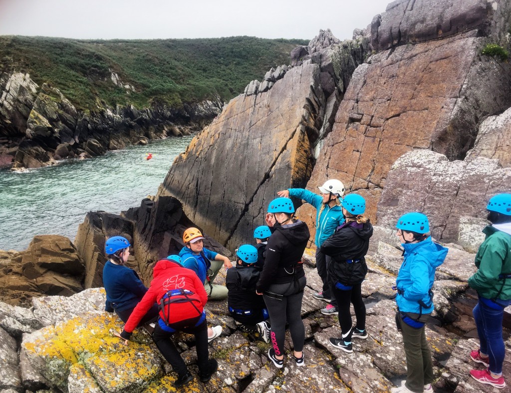 Climbing in Pembrokeshire with the Coastal Adventures group