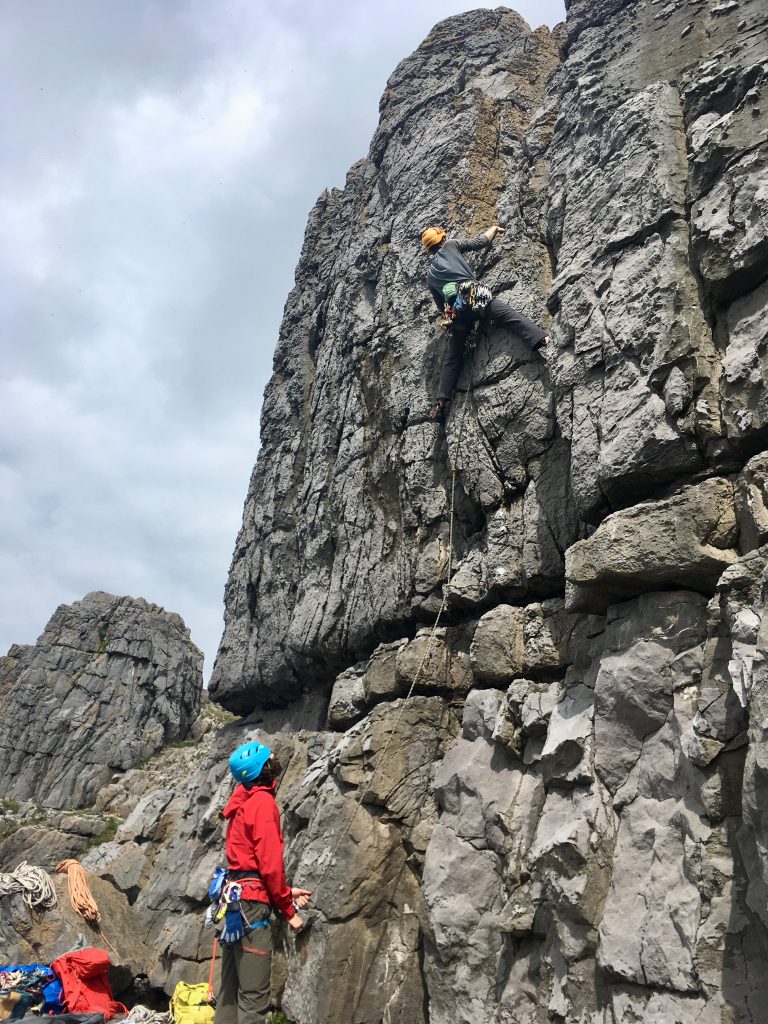 Rock Climbing Instructor assessment in Pembrokeshire